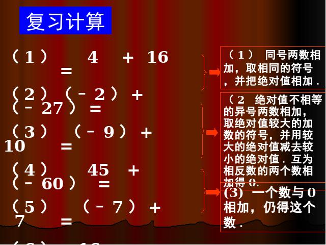 初一上册数学数学《1.3有理数的减法》优质课第1页