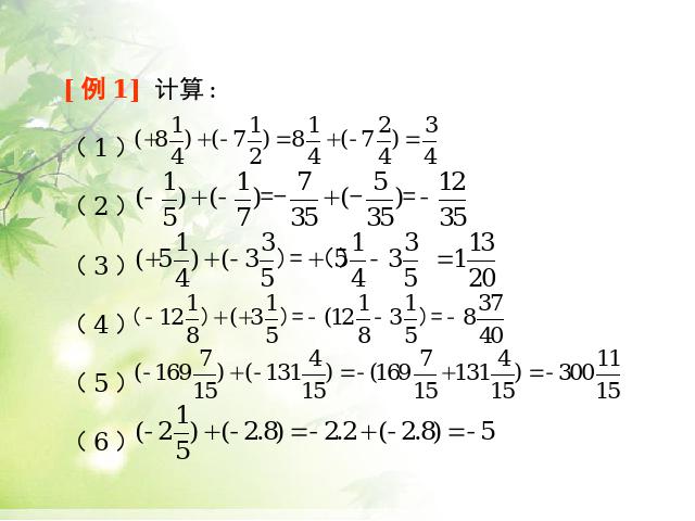 初一上册数学《1.3有理数的加减混合运算》PPT教学自制课件(数学)第5页