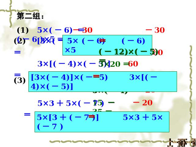 初一上册数学数学《1.4有理数的乘法》ppt原创课件（）第5页