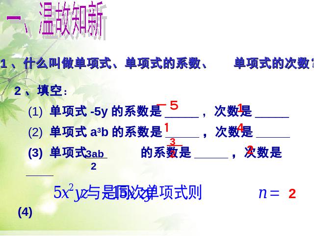 初一上册数学数学《2.1整式》教研课第2页