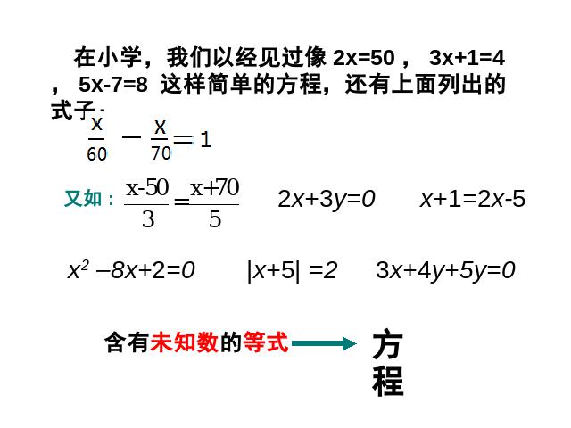 初一上册数学数学《3.1从算式到方程》优质课第3页