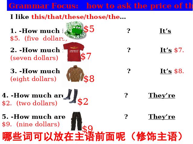 初一上册英语Unit7 How much are these socks Section B ppt原创课件（）第3页