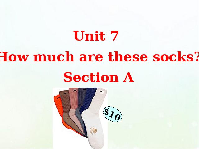 初一上册英语英语Unit7 How much are these socks精品第1页