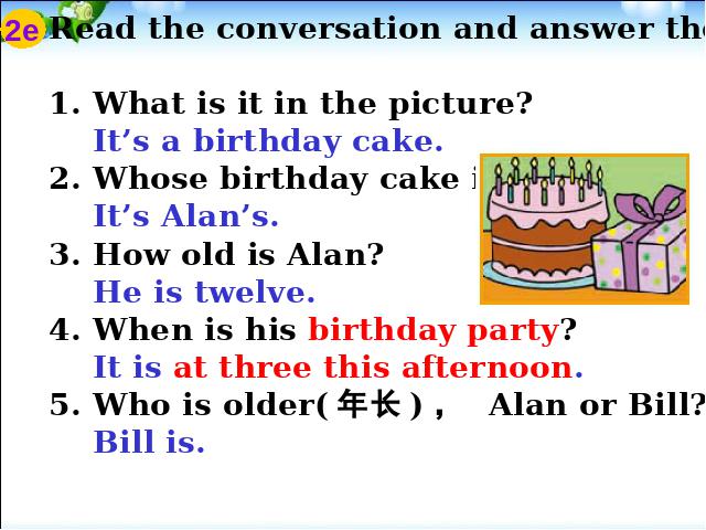 初一上册英语Unit8 When is your birthday Section A 2e-3c教研课第10页