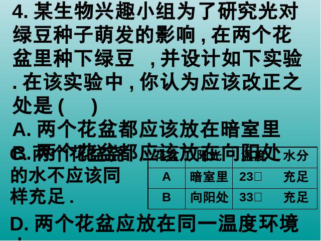 初一上册生物生物3.2.1种子的萌发优质课ppt课件下载第9页