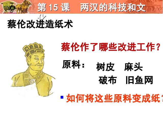 初一上册历史新历史教研课《第15课:两汉的科技和文化》第7页