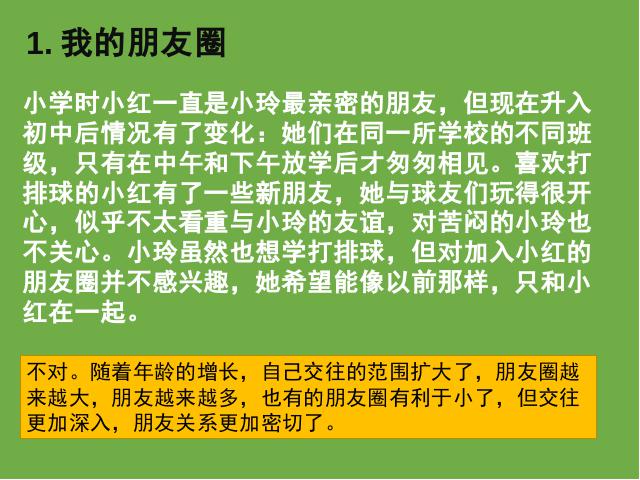 初一上册道德与法治《4.1和朋友在一起》第7页