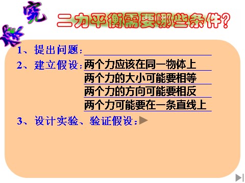 初一下册科学（教科版）新浙教版七年级科学3.5二力平衡的条件ppt课件第6页