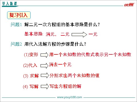 初一下册数学（湘教版）1.2.2 0第1课时 用加减法解较简单系数的方程组第3页