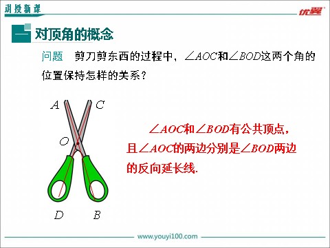 初一下册数学（湘教版）4.1.2 00相交直线所成的角第5页