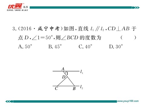 初一下册数学（湘教版）4.5 第1课时  垂线第7页