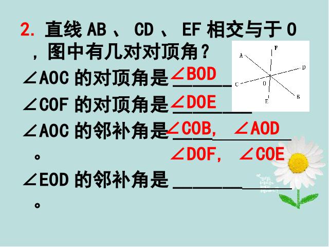 初一下册数学第五章相交线与平行线复习第5页