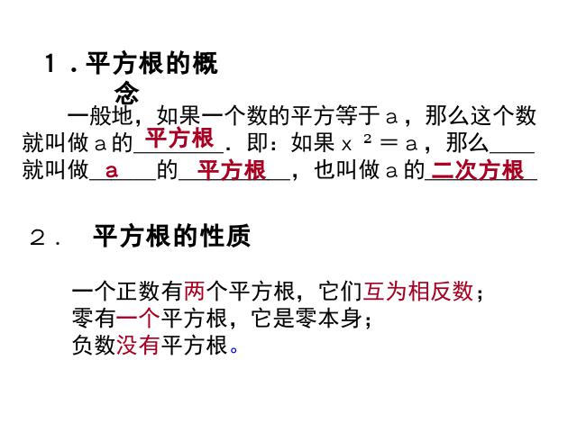 初一下册数学《6.1平方根》(数学)第7页