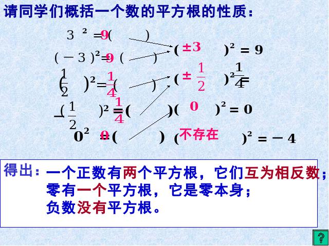 初一下册数学《6.1平方根》(数学)第9页