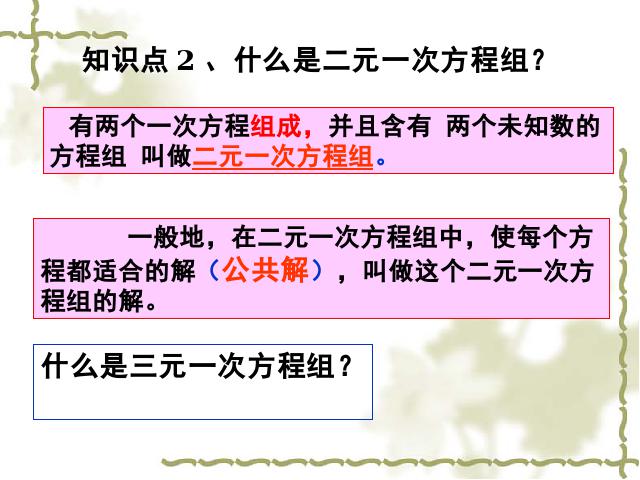 初一下册数学《二元一次方程组复习题8》数学第3页