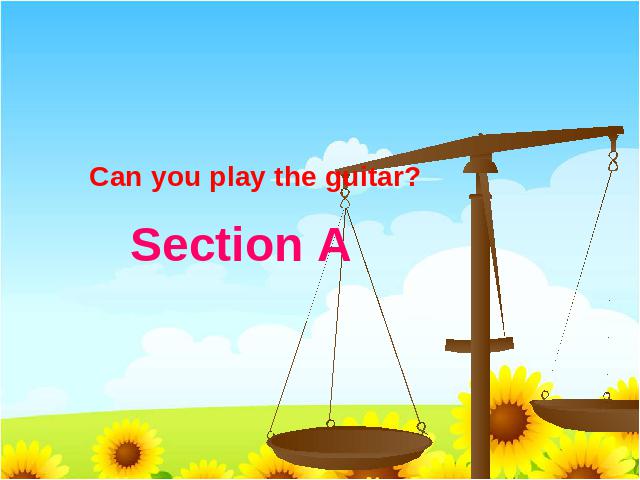 初一下册英语初中英语ppt《Unit1 Can you play the guitar》课件第1页