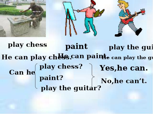 初一下册英语ppt《Unit1 Can you play the guitar》课件第4页