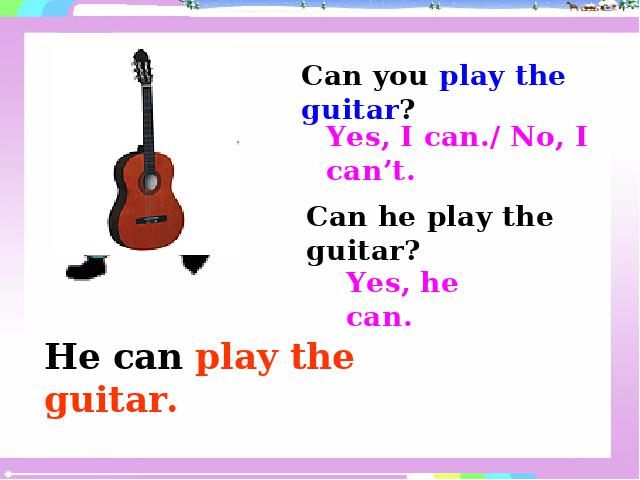 初一下册英语PEP英语《Unit1 Can you play the guitar》第9页