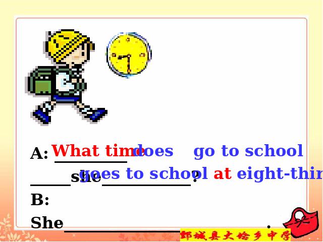 初一下册英语PEP《unit2 What time do you go to school》第6页