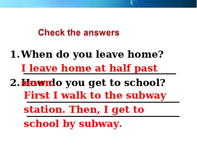 初一下册英语初中英语《unit3 How do you get to school》ppt课件下载第7页