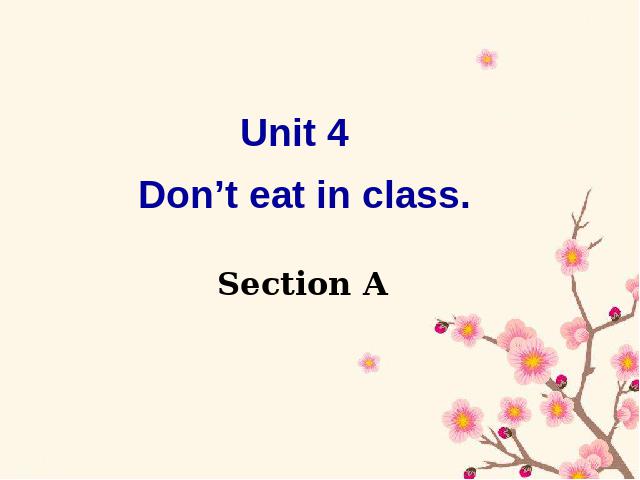 初一下册英语PEP英语《unit4 Don’t eat in class》（）第2页