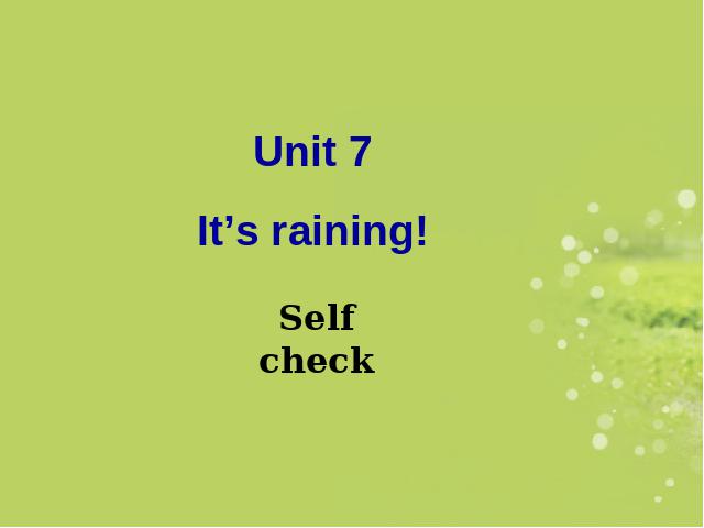 初一下册英语英语《unit7 It’s raining》下载第1页