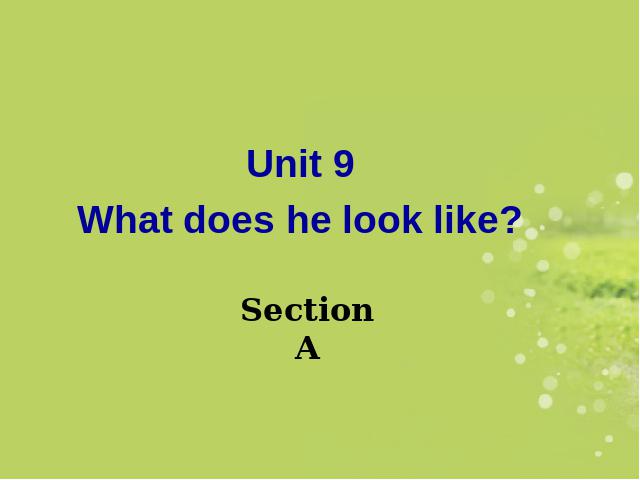 初一下册英语初一英语《unit9 What does he look like》ppt课件下载第1页