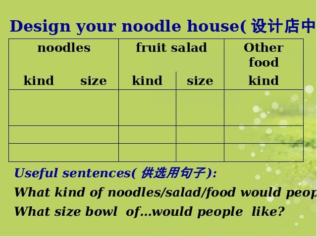 初一下册英语课件《unit10 I’d likesome noodles》（）第9页