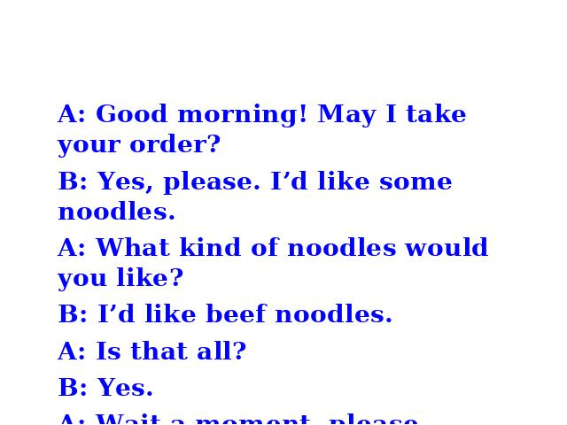 初一下册英语PEP《unit10 I’d likesome noodles》（）第7页