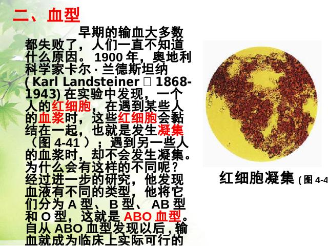 初一下册生物《4.4.4输血与血型》(生物)第9页