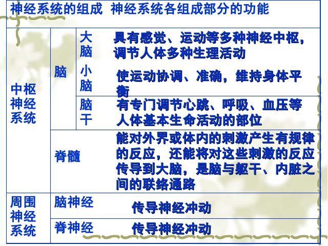 初一下册生物《4.6.2神经系统的组成》生物第9页