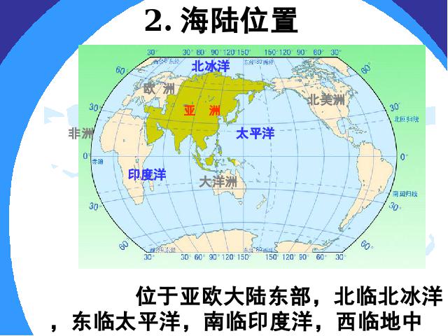 初一下册地理《亚洲6.1位置和范围》地理第9页