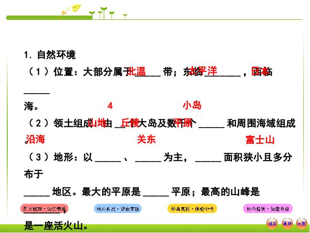 初一下册地理《7.1日本》地理第3页