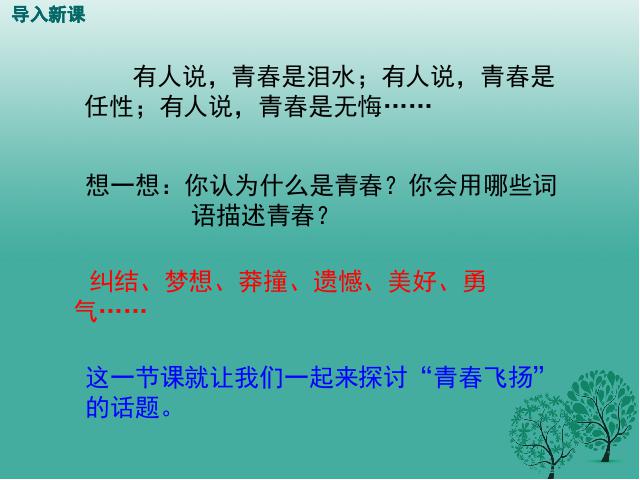 初一下册道德与法治教研课《3.1青春飞扬》第2页