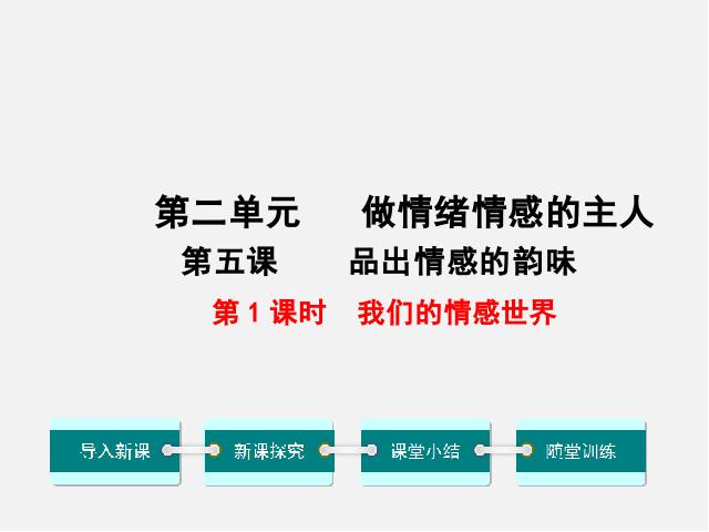 初一下册道德与法治道德与法治《5.1我们的情感世界》第1页