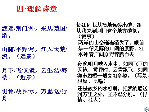 初二上册语文渡荆门送别 6第7页