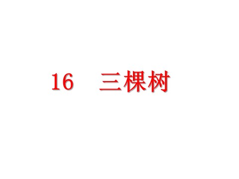 初二上册语文16.三棵树 （共24张PPT）第2页