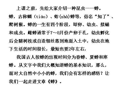 初二上册语文19  蝉   主课件第2页