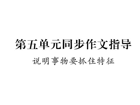 初二上册语文写作   说明事物要抓住特征4第1页