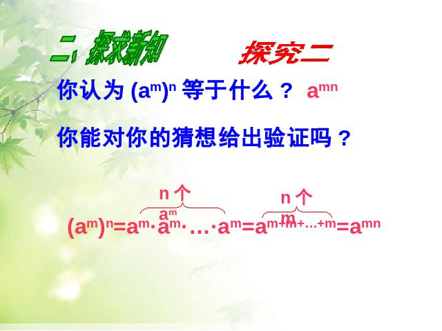 初二上册数学数学14.1整式的乘法幂的乘方优秀获奖第4页