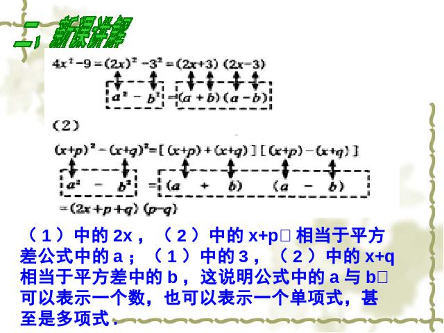 初二上册数学数学14.3因式分解平方差公式优质课第6页