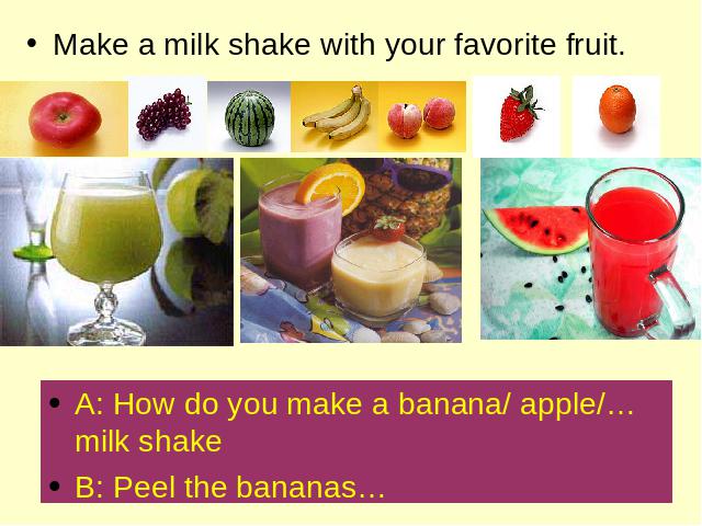 初二上册英语How do you make a banana milk shake PPT精品课件第9页