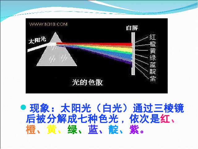 初二上册物理4.5光的色散PPT教学自制课件(物理)第5页