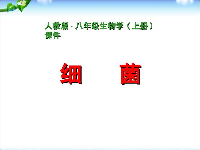 初二上册生物5.4.2细菌PPT教学自制课件(生物)第1页