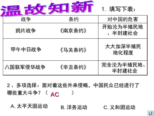 初二上册历史第6课洋务运动历史公开课第1页