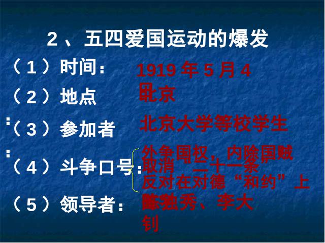 初二上册历史ppt第10课五四爱国运动和中国共产党的成立课件下载第3页