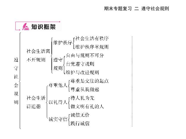 初二上册道德与法治道德与法治《遵守社会规则总复习》第1页