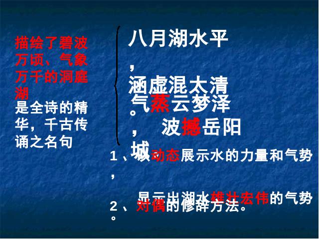 初二下册语文语文《望洞庭湖赠张丞相》第5页