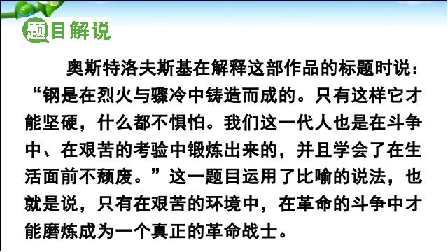 初二下册语文公开课《《钢铁是怎样炼成的》:摘抄和做笔记》第2页