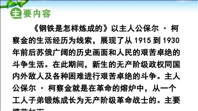 初二下册语文公开课《《钢铁是怎样炼成的》:摘抄和做笔记》第6页